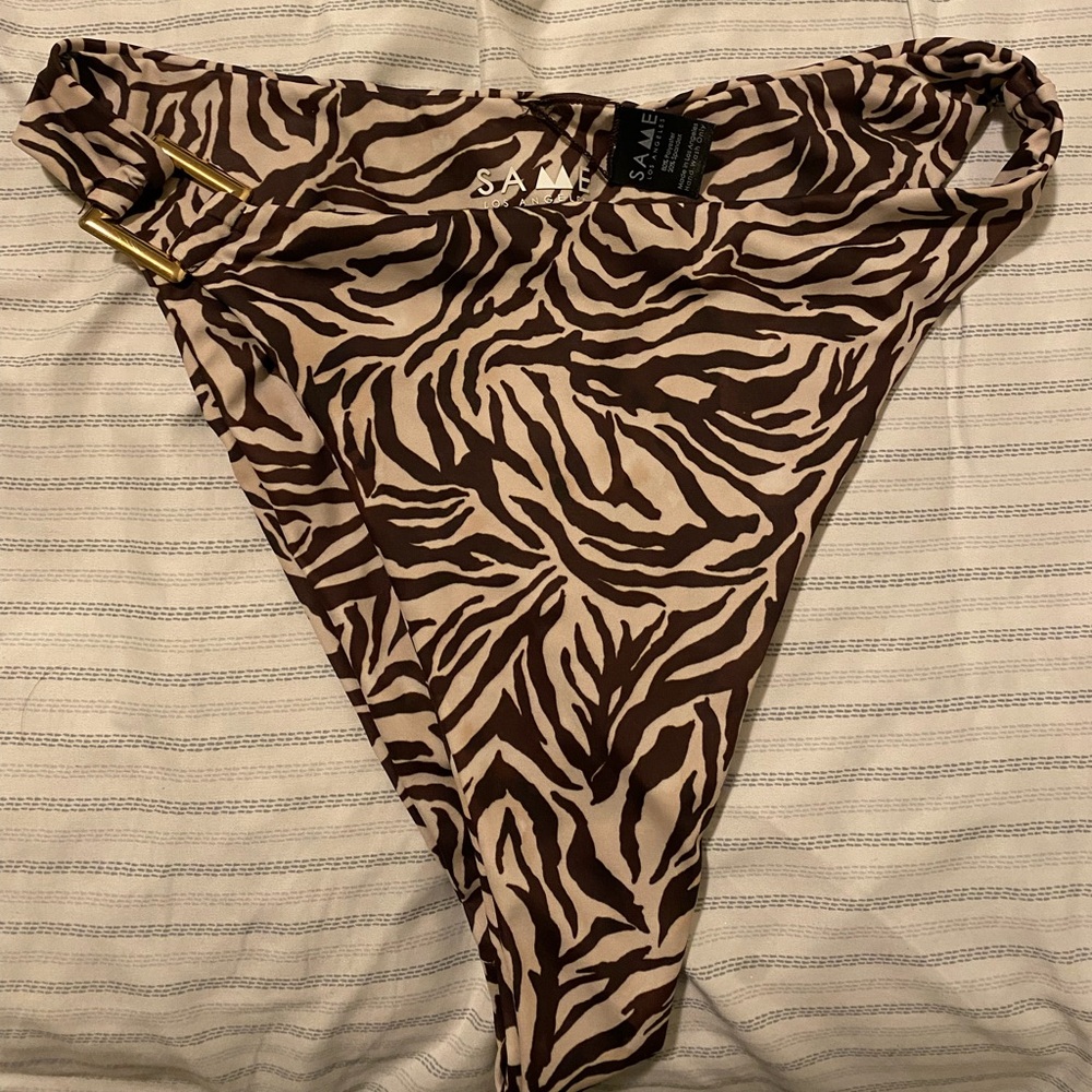 Same swim brown zebra print bottoms